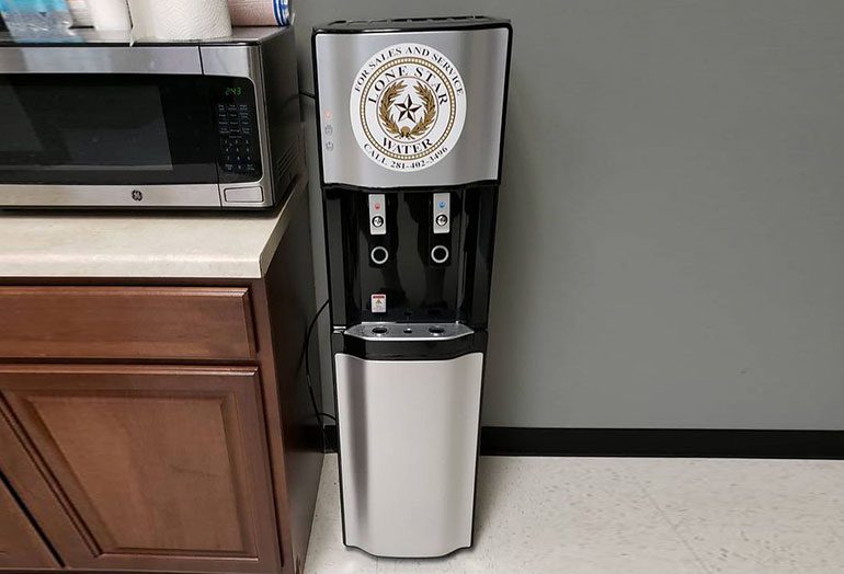 Lone star water dispenser on display of the website