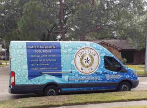 Lone Star Water Van with Contact and Service Details, Houston